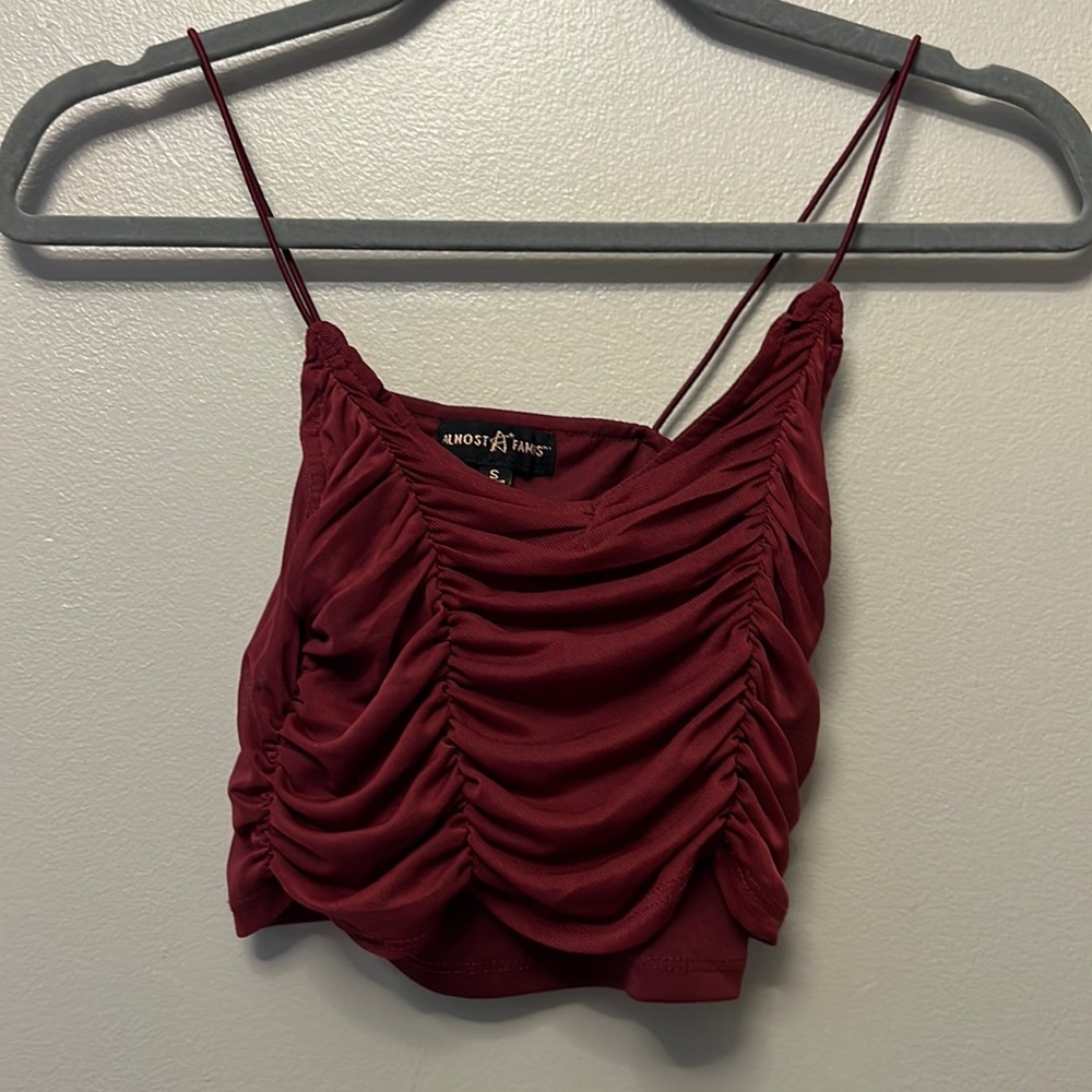 red tank top cropped